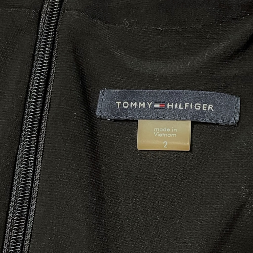 Tommy Hilfiger Black Sleeveless Ruffle V-Neck Jumpsuit Women’s Size 2 Stretchy - Picture 5 of 9